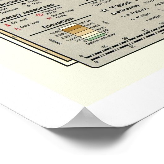 Poster Carte du Caucase 1994 (Coin)