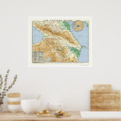 Poster Carte du Caucase 1994 (Cuisine)