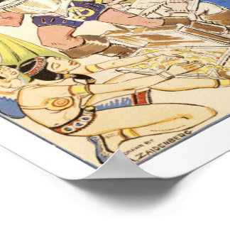 Poster Carte du centre de Manhattan de 1789 à 1939