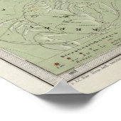 Poster Carte du centre du ciel du sud (Coin)