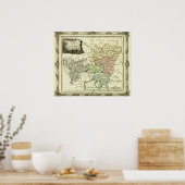 Poster Carte du Cercle autrichien du Saint Empire Romain (Cuisine)