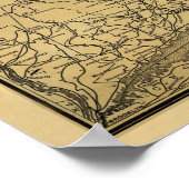 Poster Carte du chemin de fer Boston et Maine 1898 (Coin)