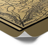 Poster Carte du chemin de fer Boston-Maine 1898 (Coin)