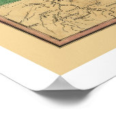 Poster Carte du chemin de fer de la Pennsylvanie primitiv (Coin)