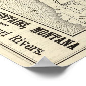 Poster Carte du chemin de fer du Pacifique Nord (Coin)