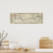 Poster Carte du chemin de fer du Pacifique Nord (Cuisine)