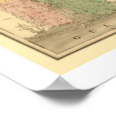 Poster Carte du chemin de fer Georgia & Alabama 1839 (Coin)