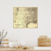 Poster Carte du chemin de fer Houston & Texas Central 186 (Cuisine)