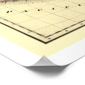 Poster Carte du chemin de fer mobile et Northwestern 1871 (Coin)