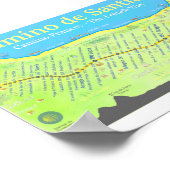 Poster Carte du Chemin de Saint-Jacques (Coin)