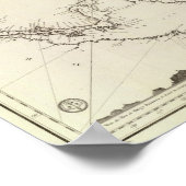 Poster Carte du Chili (Coin)