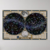Poster Carte du ciel nocturne (Devant)
