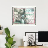 Poster Carte du Colorado 1862 (Bureau à domicile)