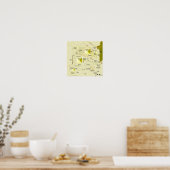 Poster Carte du complexe pyramidal de Giza Diagramme (Cuisine)