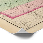 Poster Carte du comté d'Alpena, Michigan (Coin)