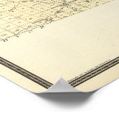 Poster Carte du comté de Barron, État du Wisconsin (Coin)