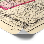 Poster Carte du comté de Barry, Michigan (Coin)