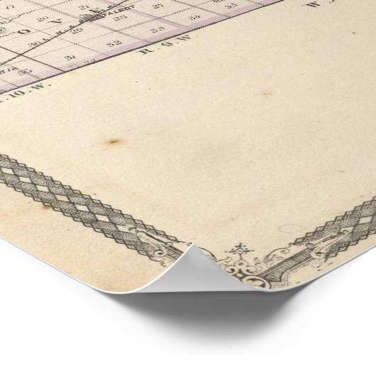 Poster Carte du comté de Benton (Coin)