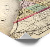 Poster Carte du comté de Berrien, Michigan (Coin)