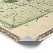 Poster Carte du comté de Blackford avec Montpelier (Coin)