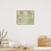 Poster Carte du comté de Blackford avec Montpelier (Cuisine)