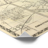 Poster Carte du comté de Bond, Alton (Coin)