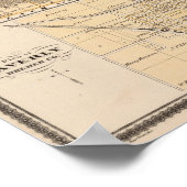 Poster Carte du comté de Bremer (Coin)