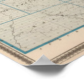 Poster Carte du comté de Carroll, État de l'Iowa (Coin)