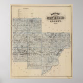 Poster Carte du comté de Carver, Minnesota (Devant)