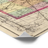 Poster Carte du comté de Cass, Michigan (Coin)