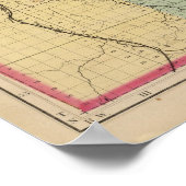 Poster Carte du comté de Cheboygan, Michigan (Coin)