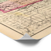 Poster Carte du comté de Clinton, Michigan (Coin)