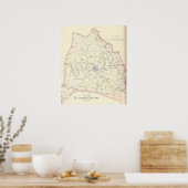 Poster Carte du comté de Davidson Tennessee 1880 (Cuisine)