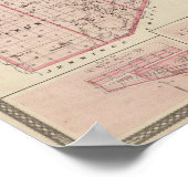 Poster Carte du comté de Decatur avec St Omer (Coin)