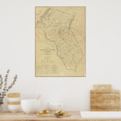 Poster Carte du comté de Fauquier, Virginie, 1914 (Cuisine)