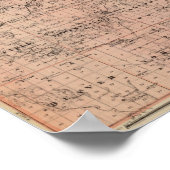 Poster Carte du comté de Fillmore, Minnesota (Coin)