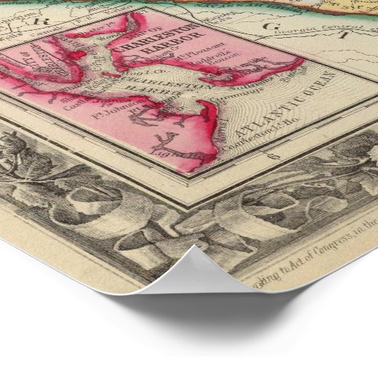 Poster Carte Du Comté De Floride (Coin)