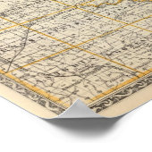 Poster Carte du comté de Fulton et Lewistown (Coin)