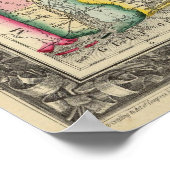 Poster Carte Du Comté De Géorgie Et Alabama (Coin)