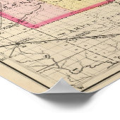 Poster Carte du comté de Gladwin, Michigan (Coin)