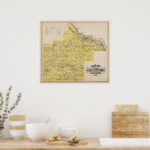 Poster Carte du comté de Goodhue, Minnesota (Cuisine)
