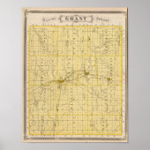 Poster Carte du comté de Grant (Devant)