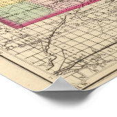 Poster Carte du comté de Gratiot, Michigan (Coin)