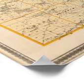 Poster Carte du comté de Guthrie, État de l'Iowa (Coin)