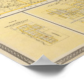 Poster Carte du comté de Hancock avec Charlottesville (Coin)