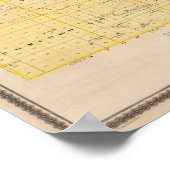 Poster Carte du comté de Hardin, État de l'Iowa (Coin)