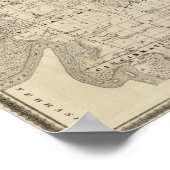 Poster Carte du comté de Harrison, État de l'Iowa (Coin)