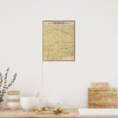 Poster Carte du comté de Hendricks (Cuisine)