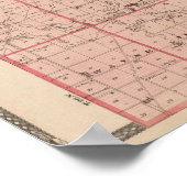 Poster Carte du comté de Huntington (Coin)