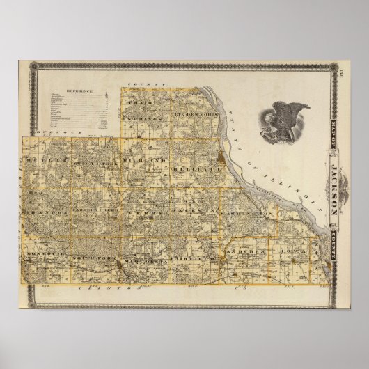 Poster Carte du comté de Jackson 2 (Devant)